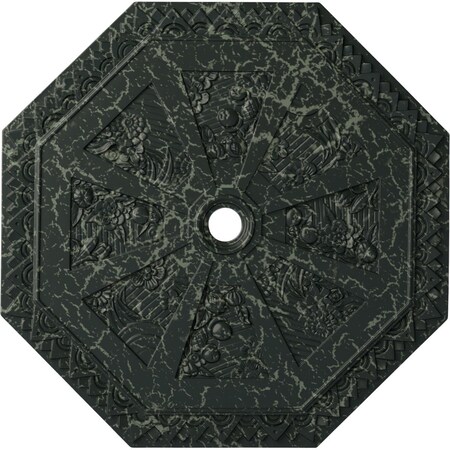 Ekena Millwork Spring Octagonal Medallion (Canopies up to 3"), 29 1/8"OD x 2 1/4"ID x 1 1/8"P, Painted Turtle CM30SPPTC